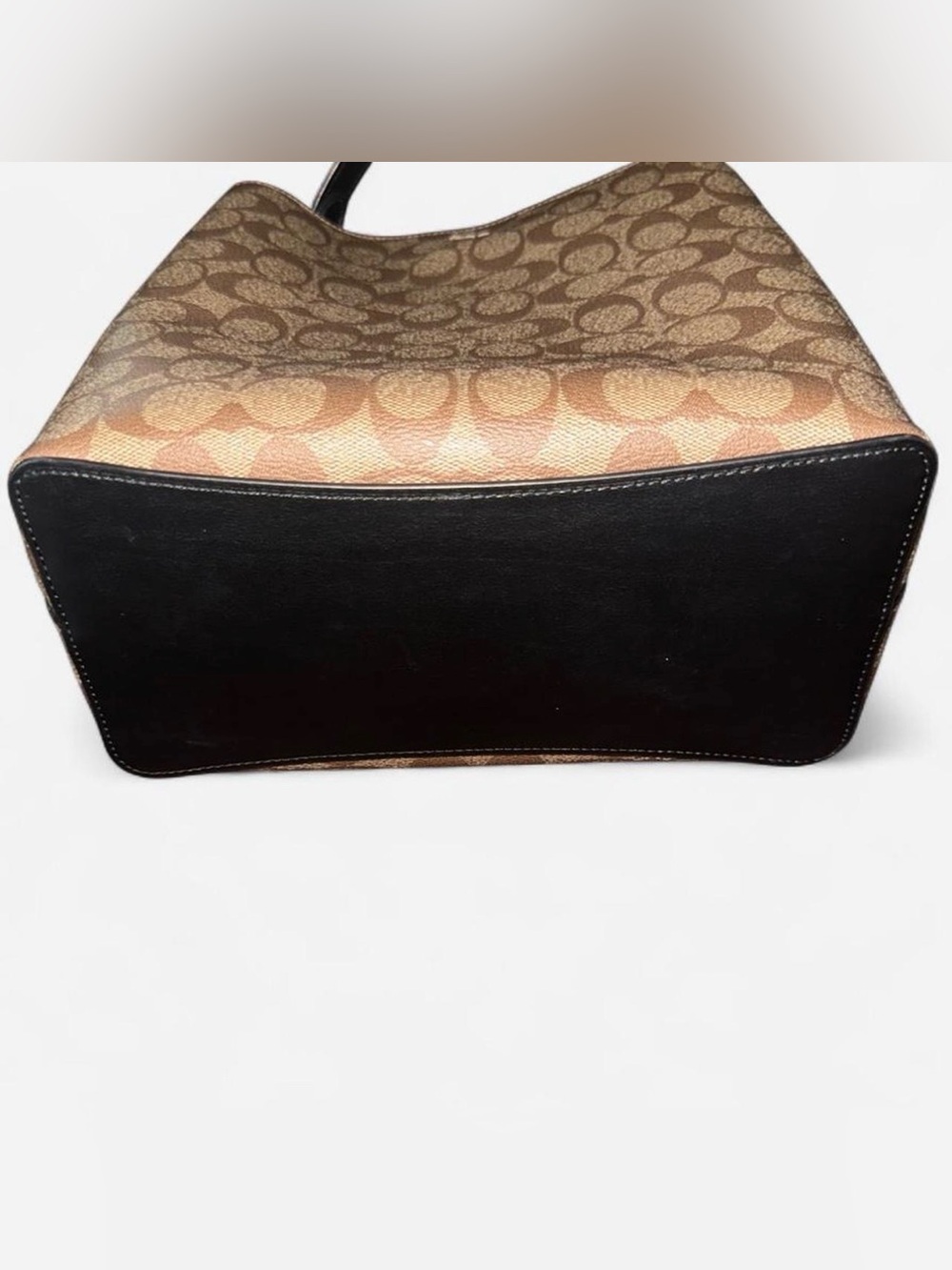 Coach Tan Signature Canvas Tote with Matching Wallet - Picture 5 of 9